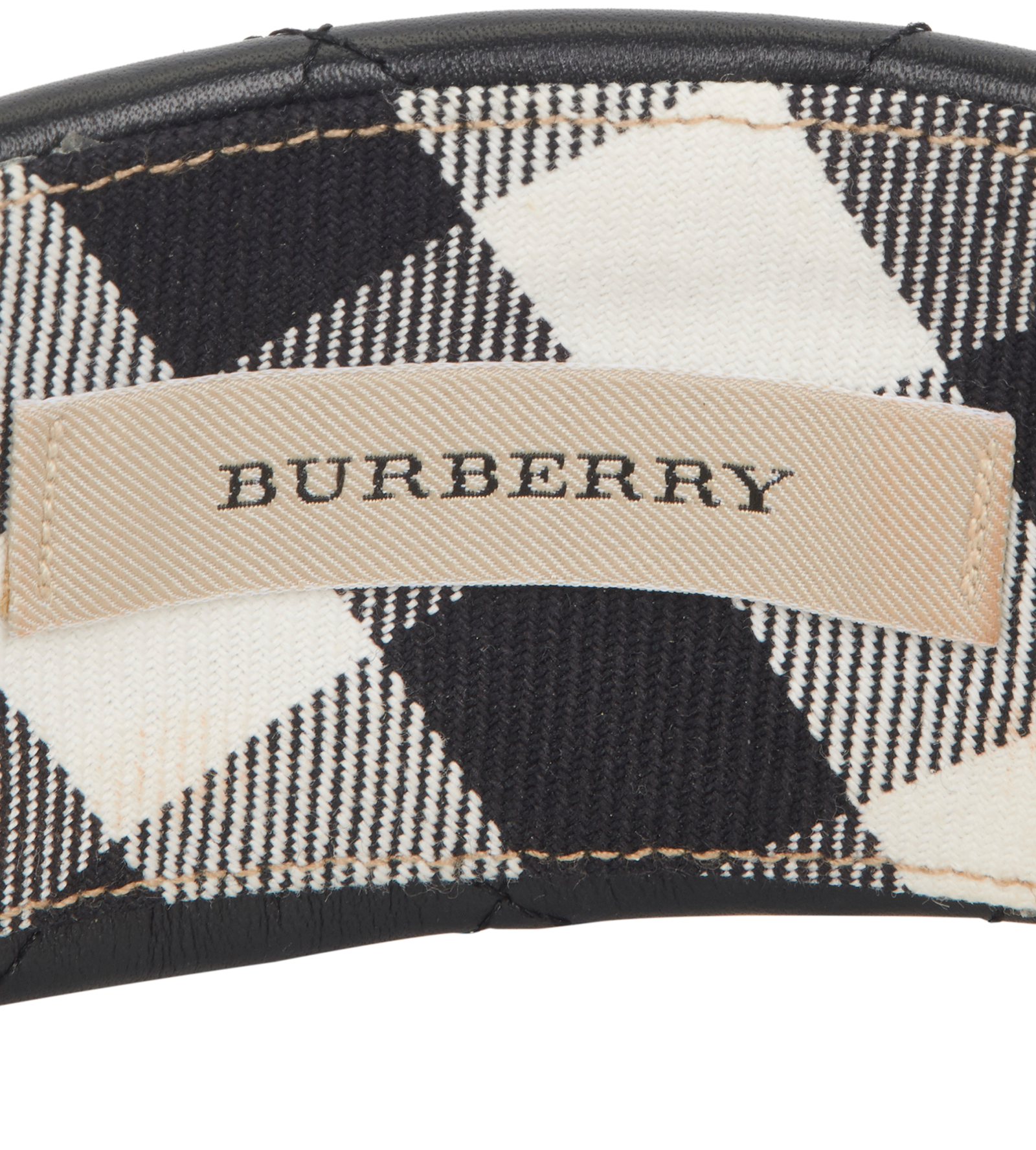 Burberry Quilted Headband, &pound;80, Accessories, Black, Leather, Other view